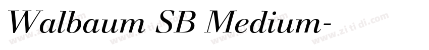 Walbaum SB Medium字体转换